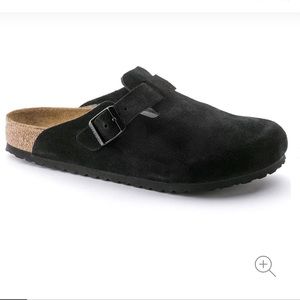 Birkenstock - Boston black suede leather